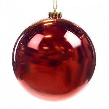 Елочное украшение " Шар" цвет красный, глянцевый